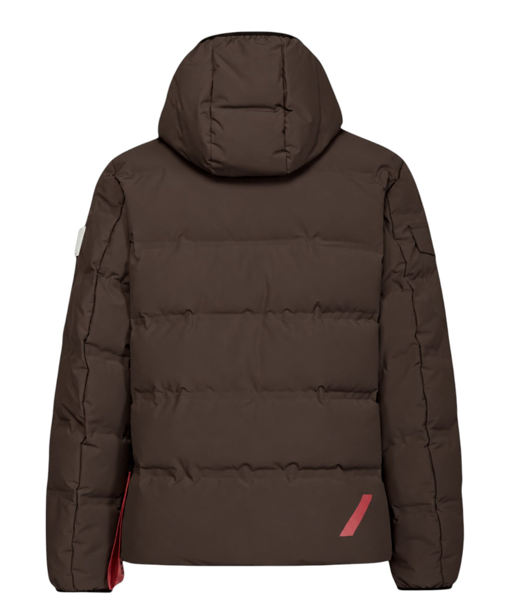 Heren donsjack After Label Pinzolo van mat stretchnylon