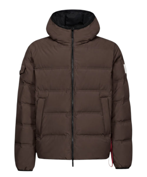 Heren donsjack After Label Pinzolo van mat stretchnylon