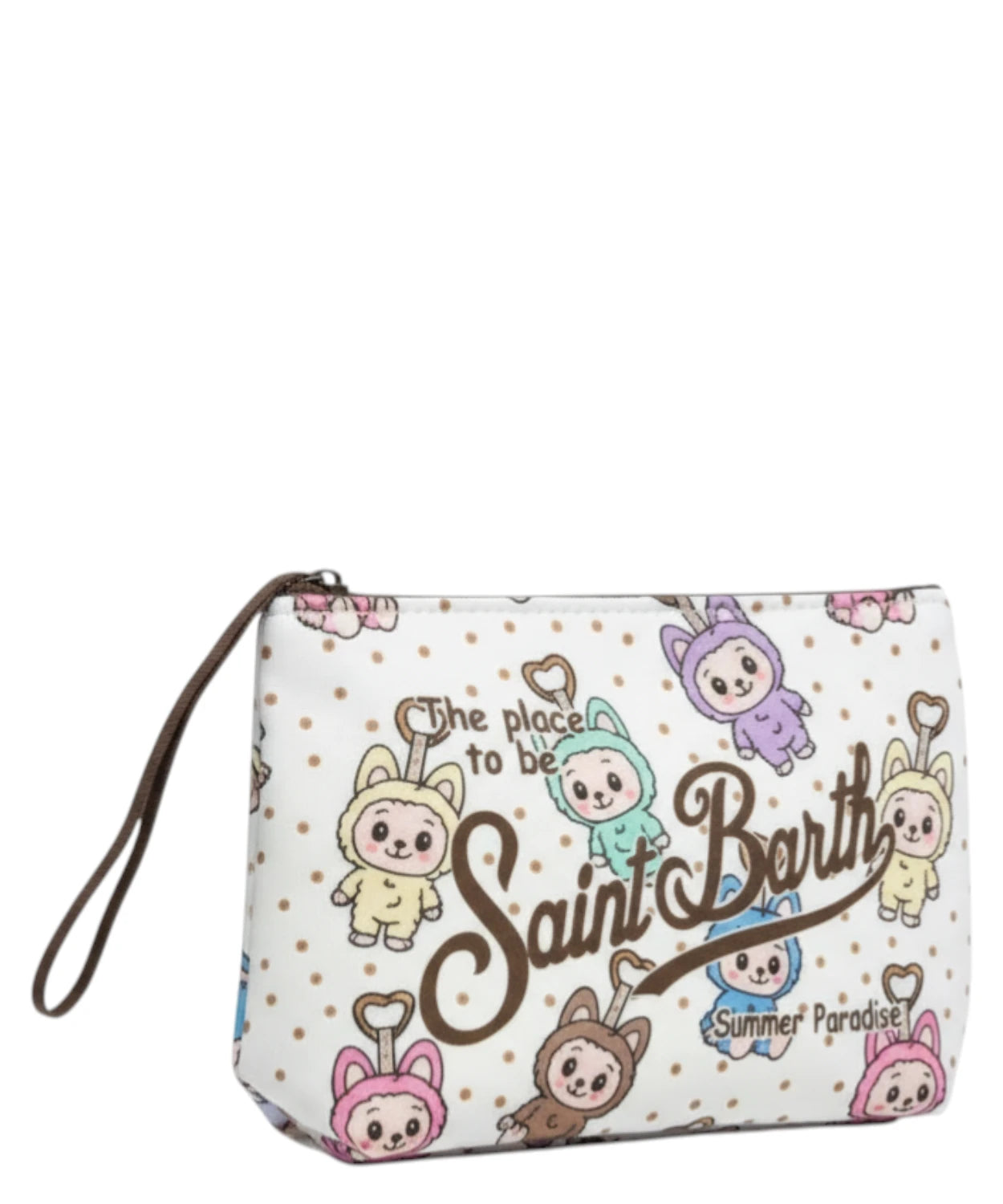 Pochette Aline Puppy MC2 Saint Barth con logo e stampa