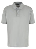 Polo in piquet mercerizzato con profili chevron-Emporio Armani-Polo-Vittorio Citro Boutique