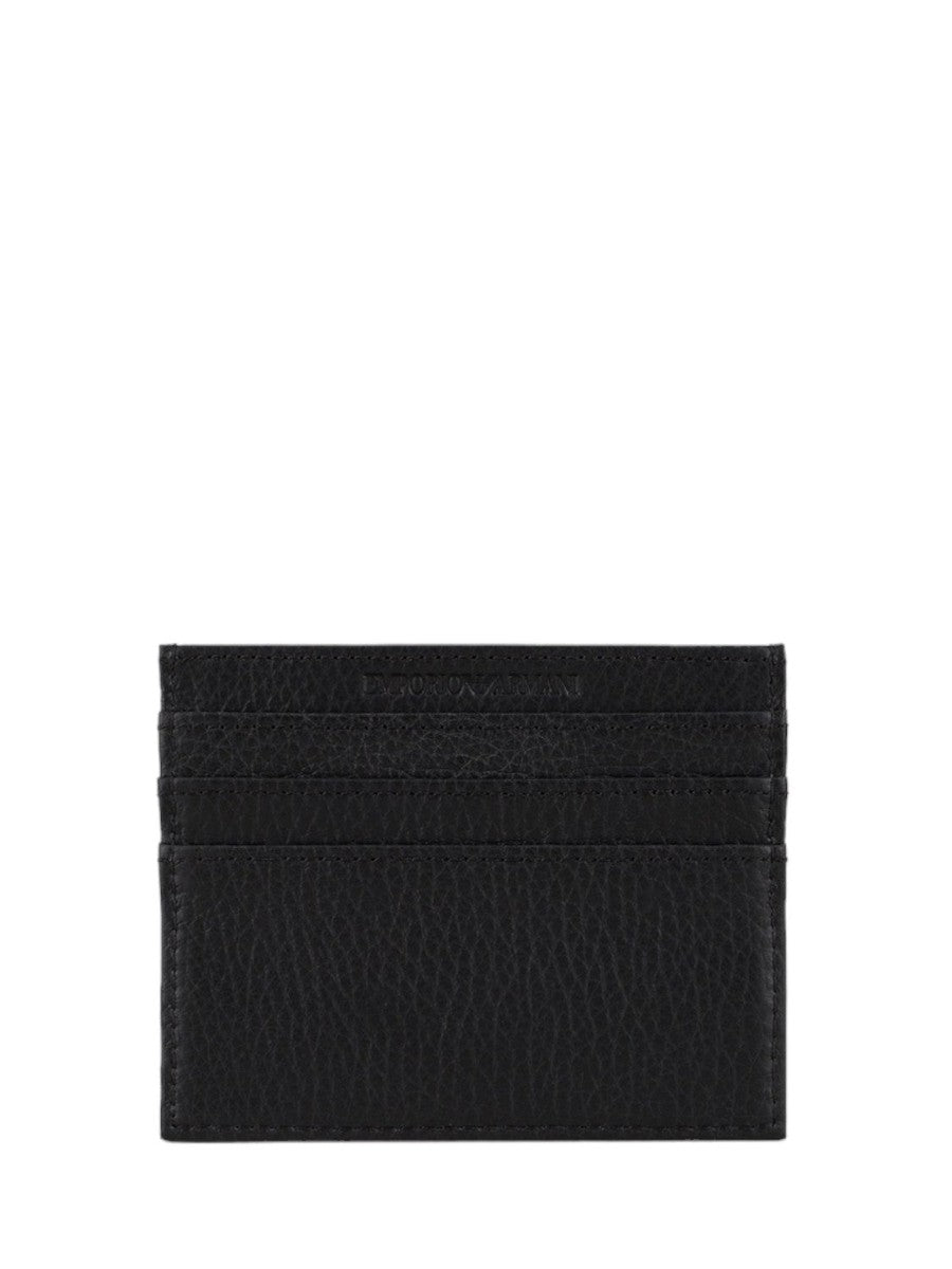 Portacarte in pelle bottalata-Emporio Armani-Portafogli-Vittorio Citro Boutique