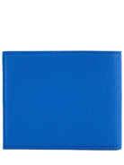 Portafoglio portacarte in pelle rigenerata saffiano con aquila gommata-Emporio Armani-Portafogli-Vittorio Citro Boutique