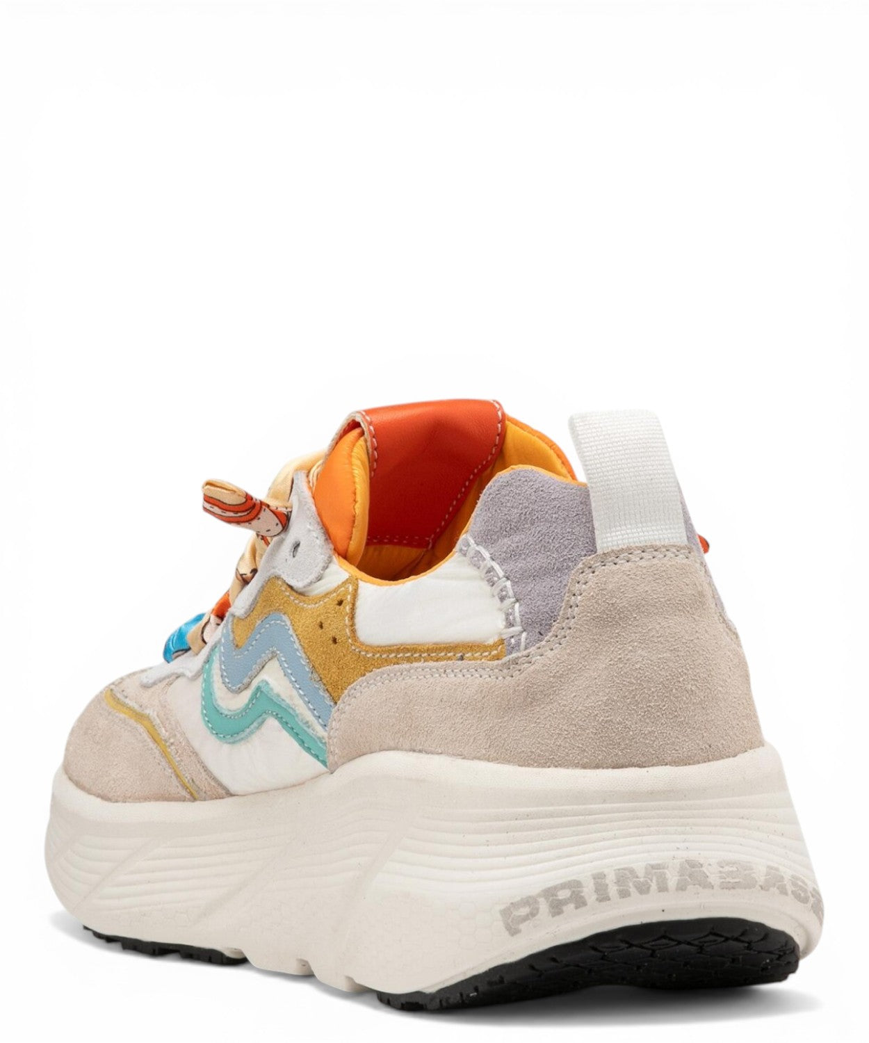 Sneakers Primabase Fuji Multicolor in Camoscio e Pelle