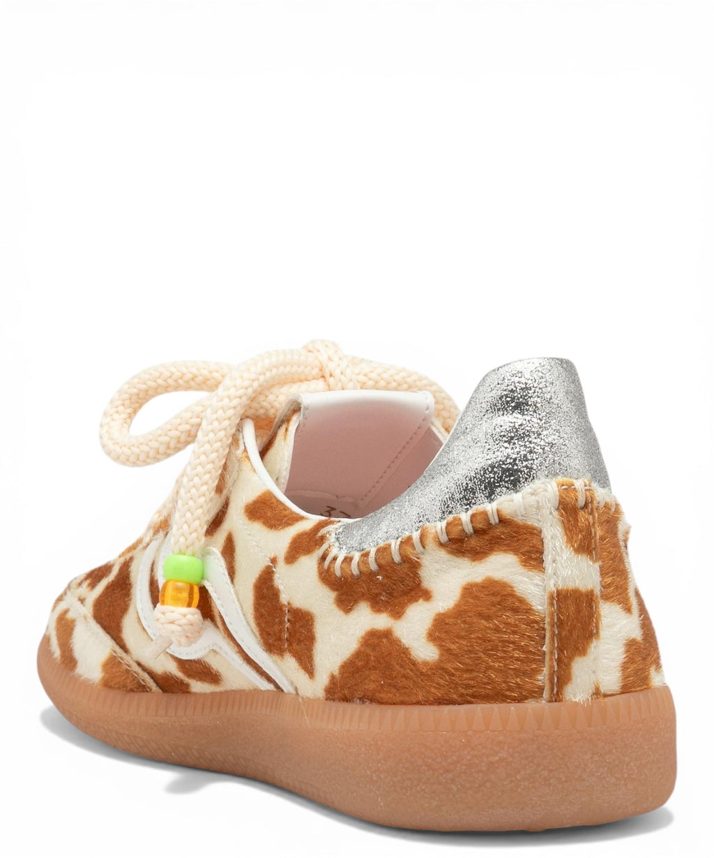 Polo sneaker retrò con dettagli argento e cavallino