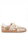 Polo sneaker in multicolor met koordveters en cassette-detail