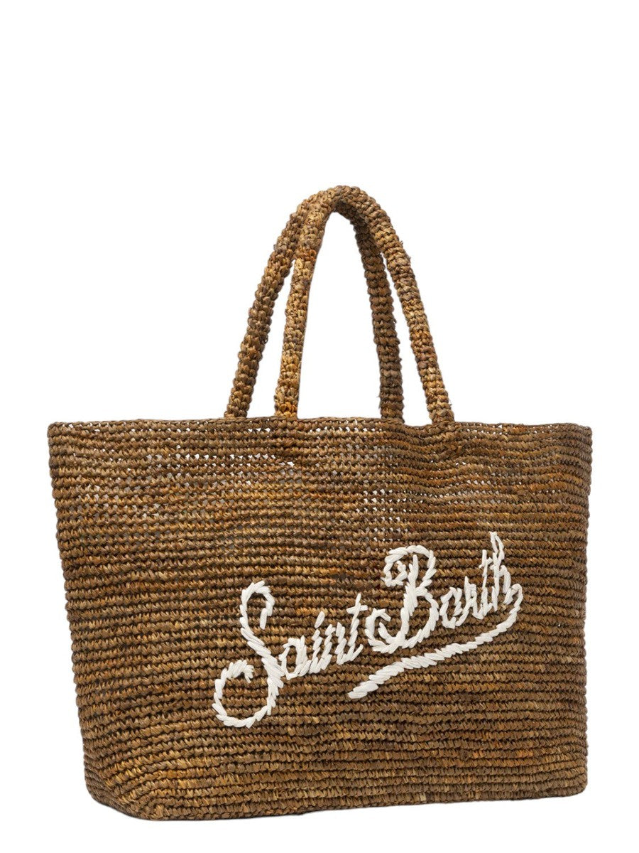 Borsa da Spiaggia in Rafia Naturale con Pochette Interna Saint
