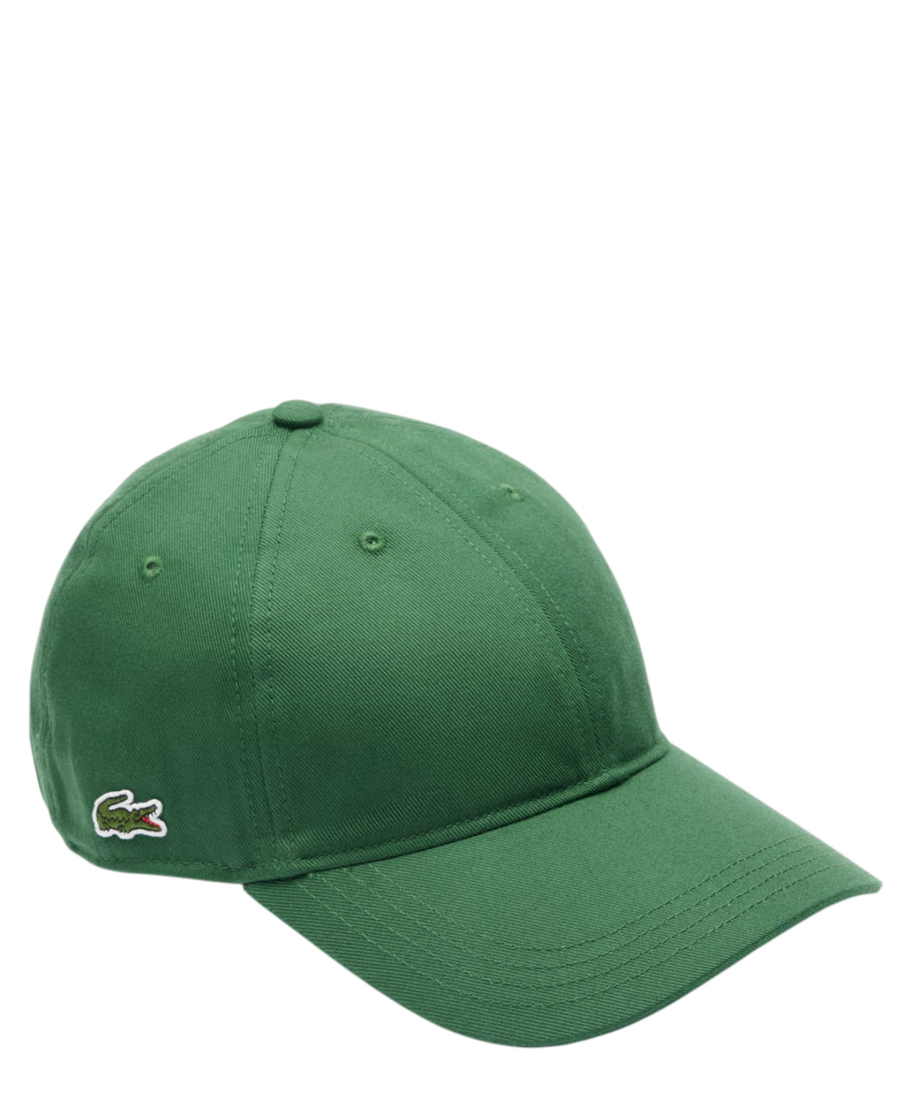 Lacoste Cotton Cap with Embroidered Crocodile