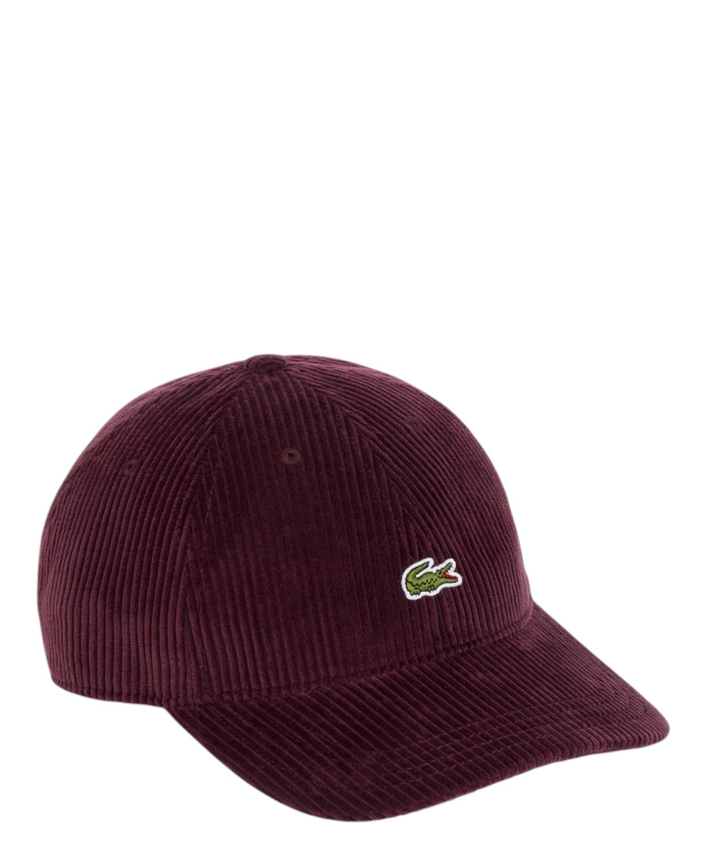Cappello in Velluto a Coste di Cotone Lacoste