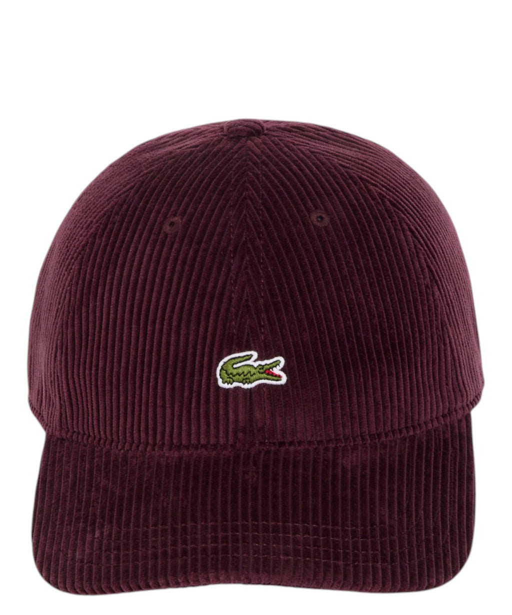 Cappello in Velluto a Coste di Cotone Lacoste