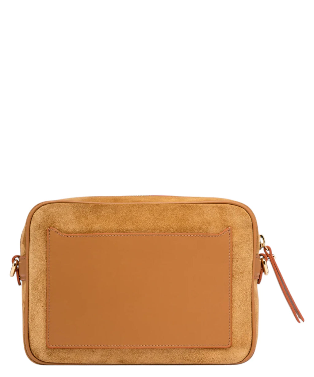 Nina Gianni Chiarini Hammered Leather Shoulder Bag with Braided Strap