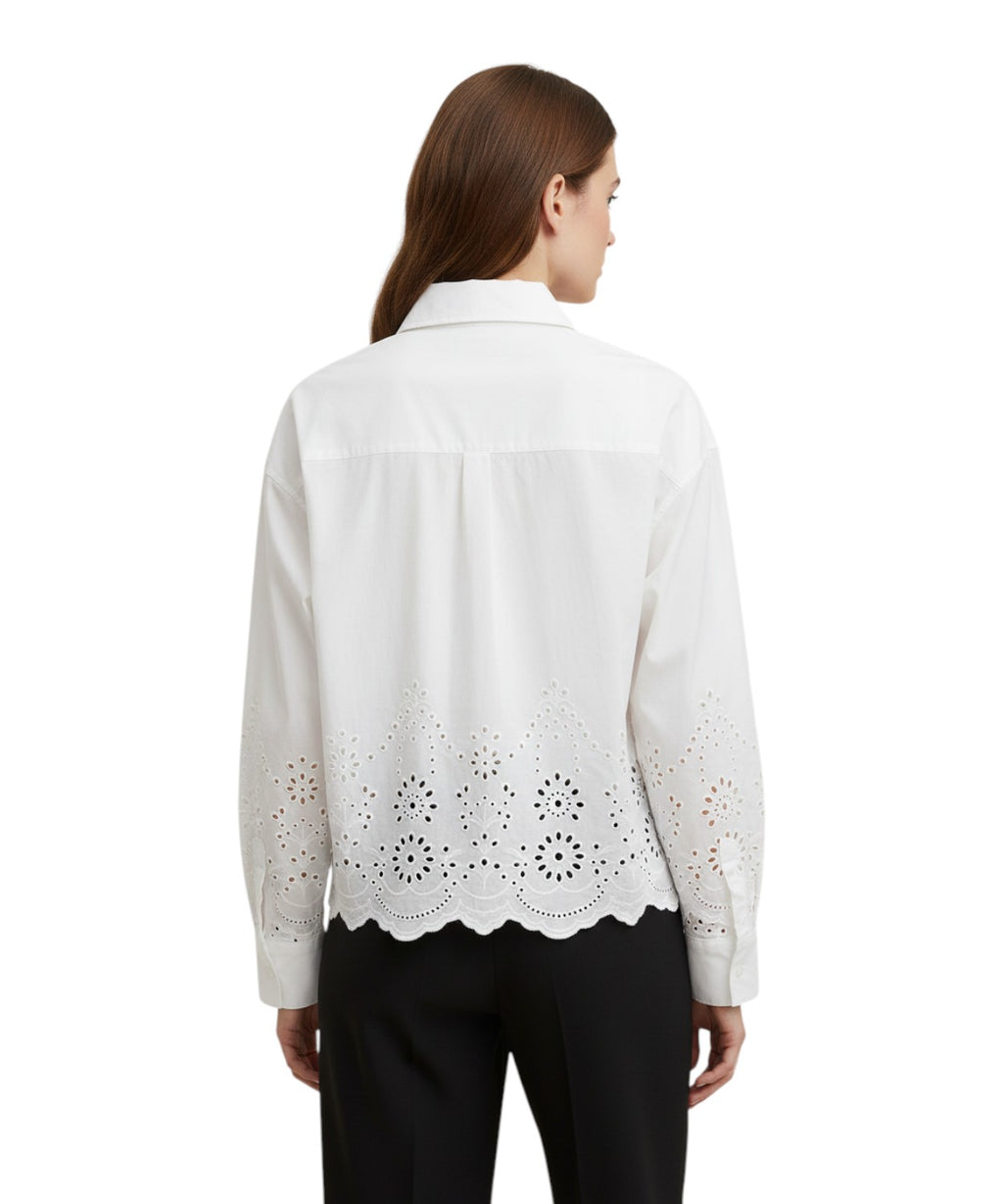 Camicia Oriane MC2 Saint Barth in Pizzo sangallo