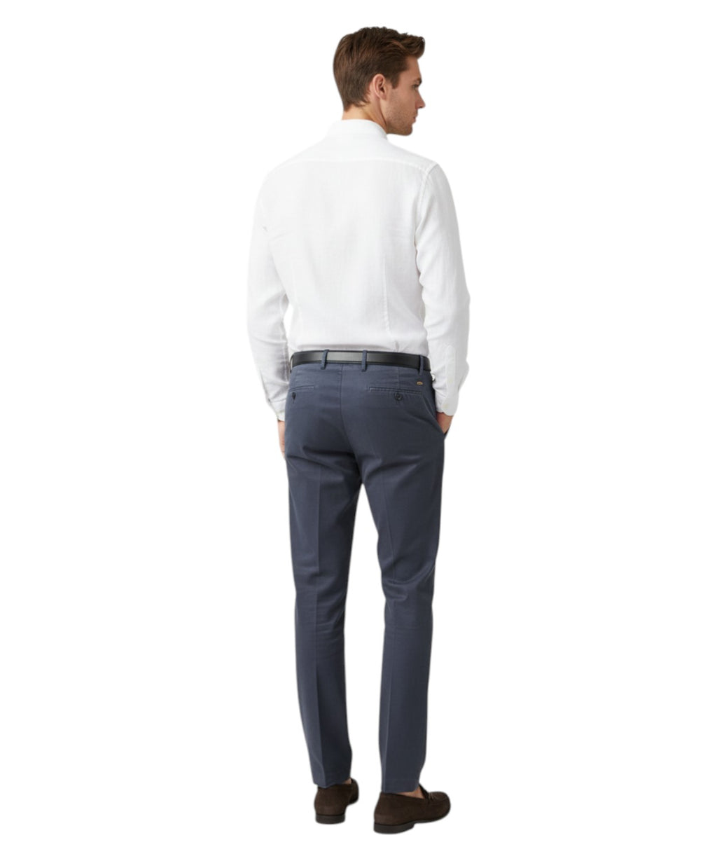 Slim Fit Herenbroek Michael Coal Brad met Zak