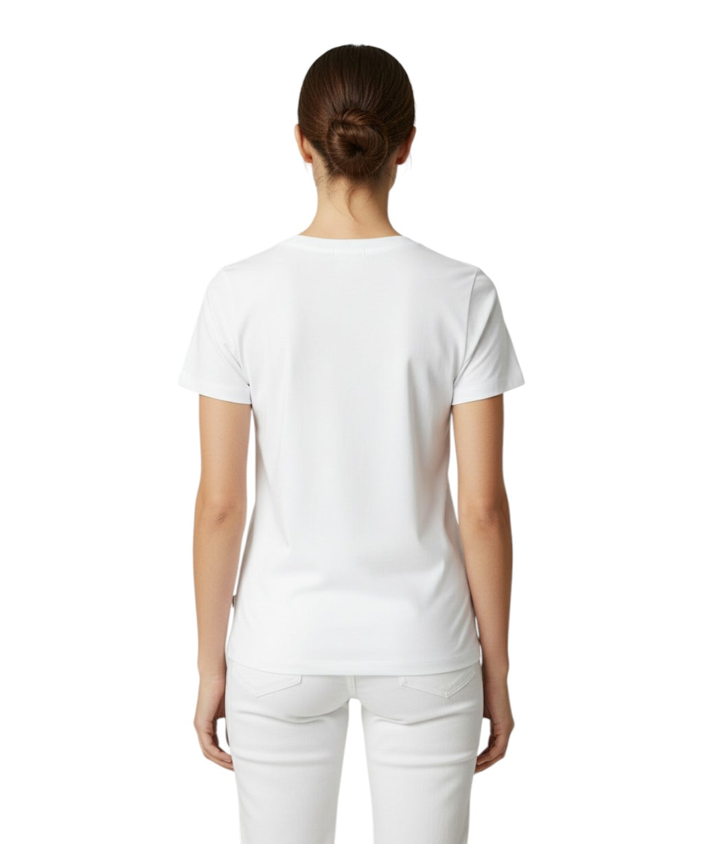 T-shirt Emilie MC2 Saint Barth met borduurwerk