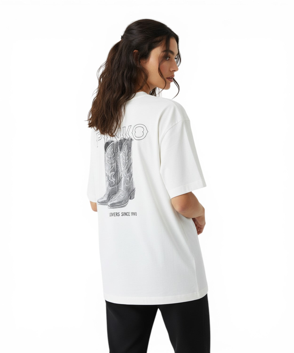 T-shirt Pinko Carmagnola con logo vintage Texas