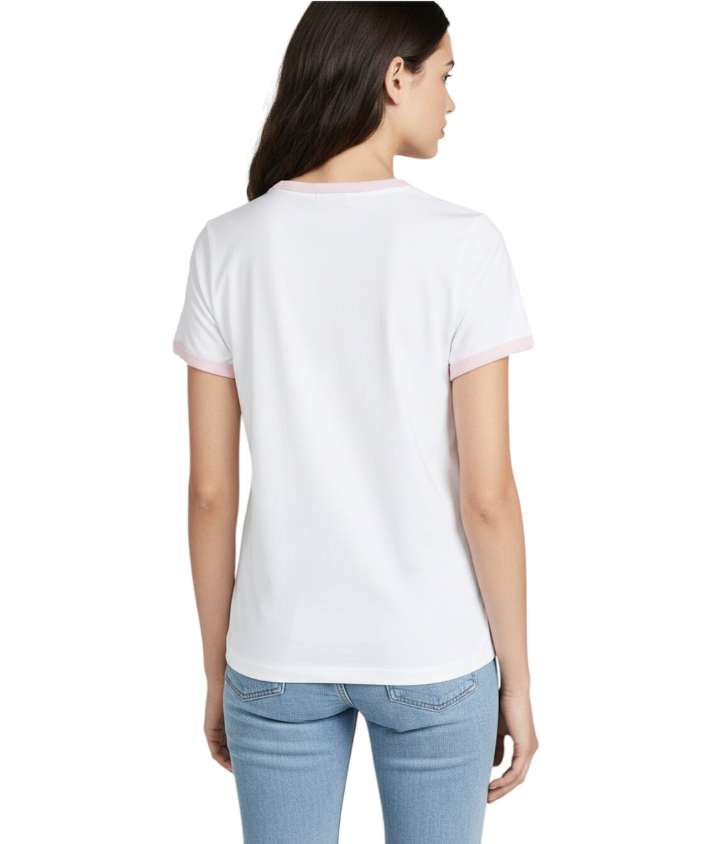 T-shirt Emilie MC2 Saint Barth con Ricamo Snoopy Padel