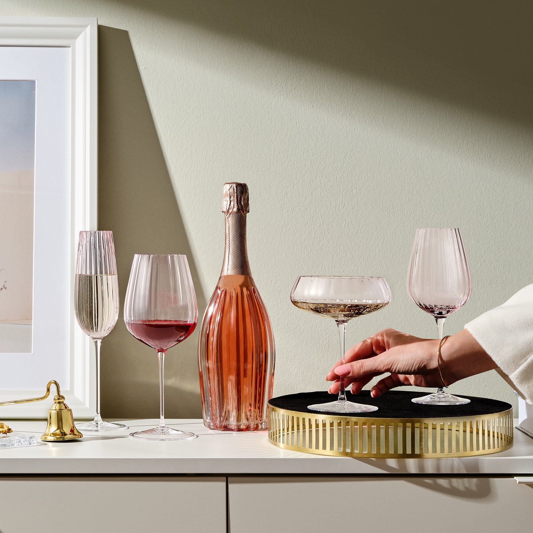 Round Up Dusty Rose Set of 2 White wine glasses-NUDE EU-White wine glass-Vittorio Citro Boutique