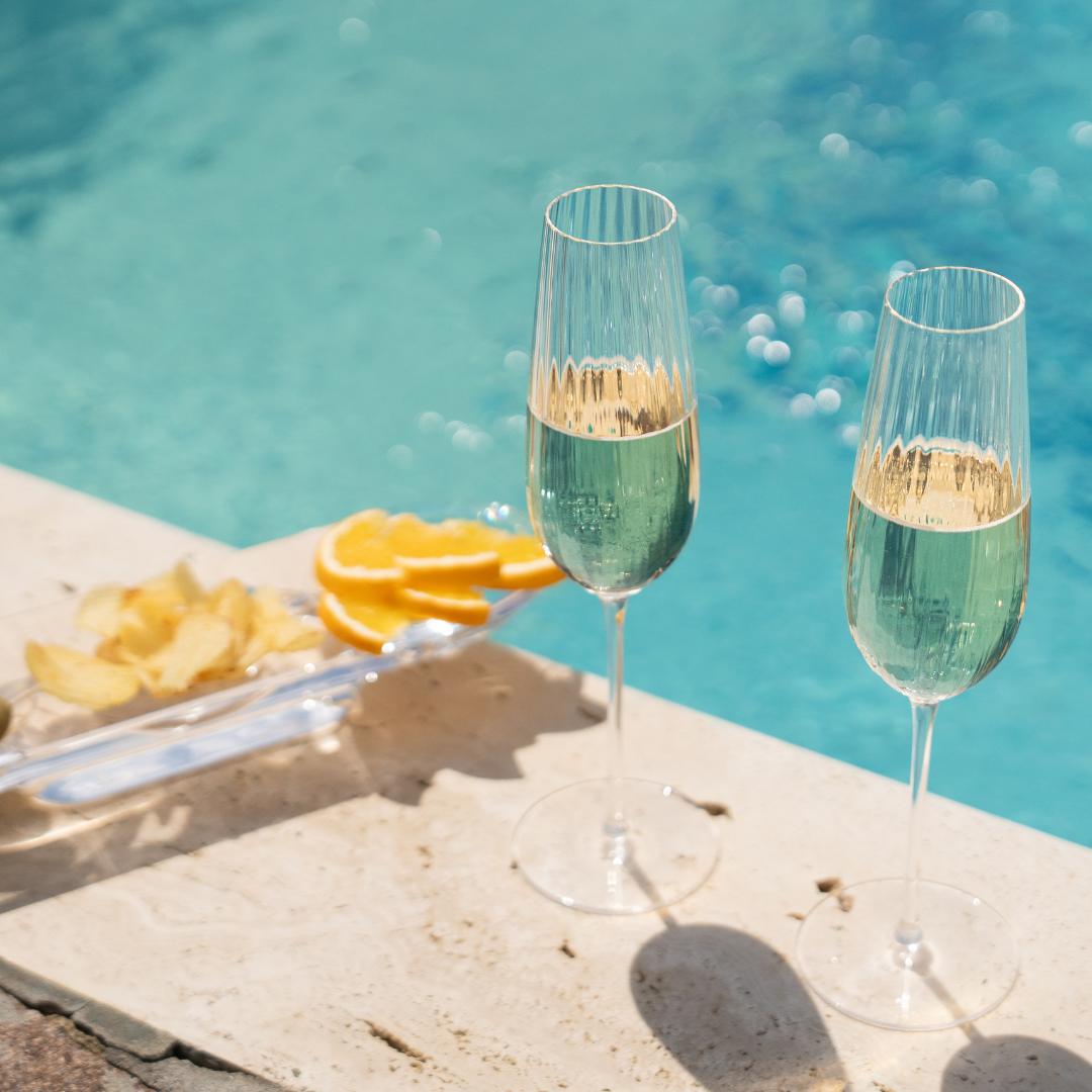 Round Up Set of 2 Sparkling wine glasses-NUDE EU-Sparkling wine glass-Vittorio Citro Boutique