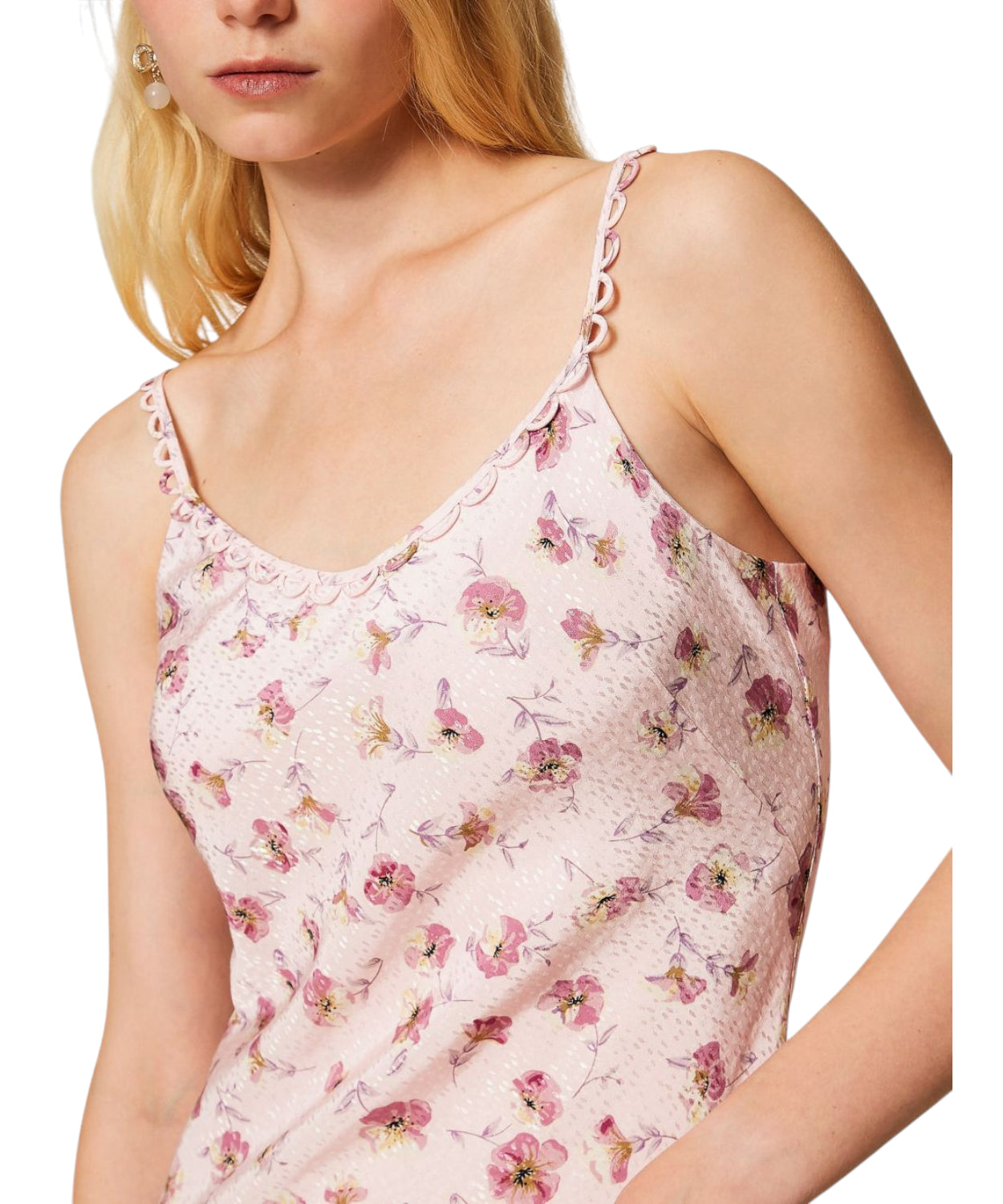 Abito lungo floreale TWINSET in viscosa