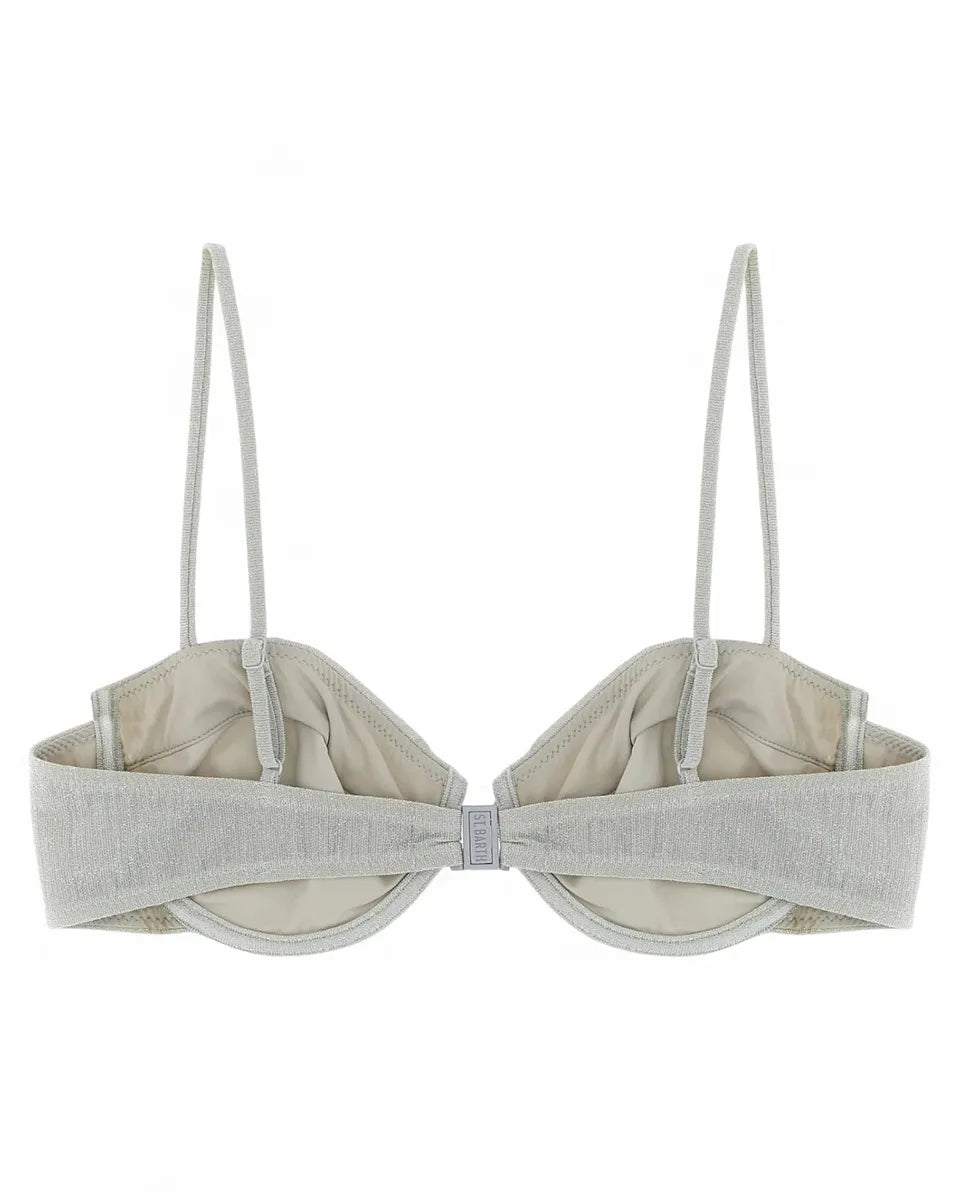 Top a Bralette Salina in Lurex Grigio con Ferretto-Mc2 Saint Barth-Costumi da bagno-Vittorio Citro Boutique