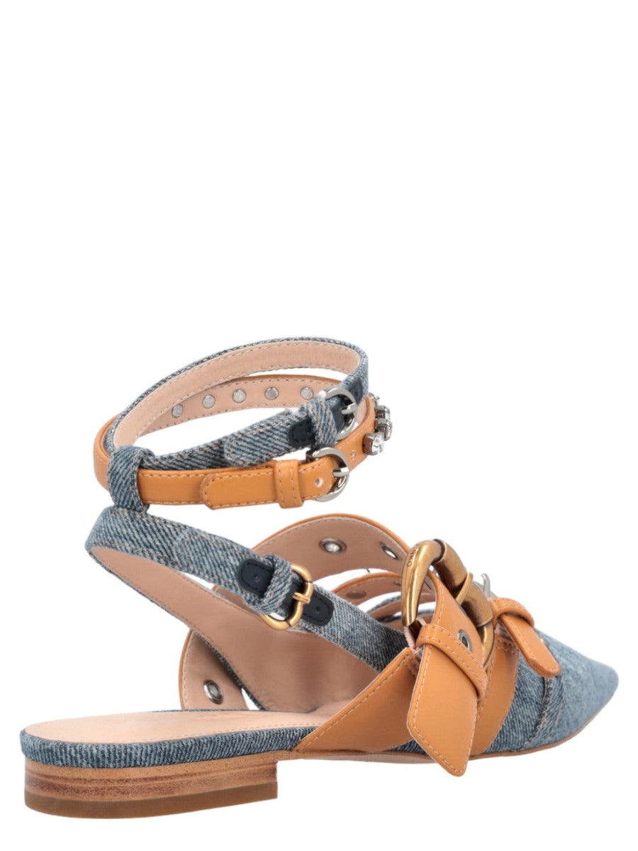 Slingback Denim a Punta con Strass Eleganza e Comfort |Vittoriocitroboutique