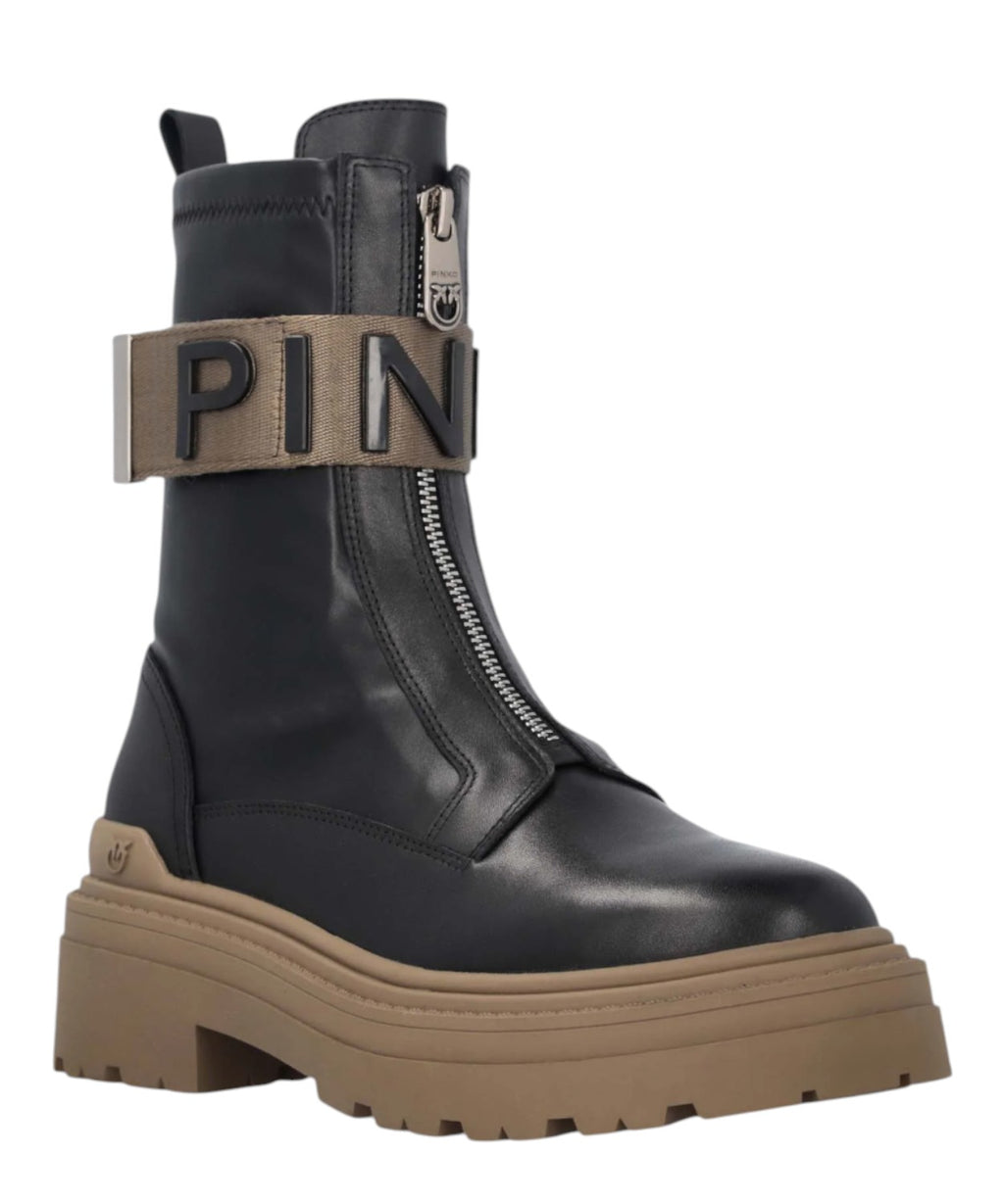 Stivali Platform PINKO con Logo Lettering