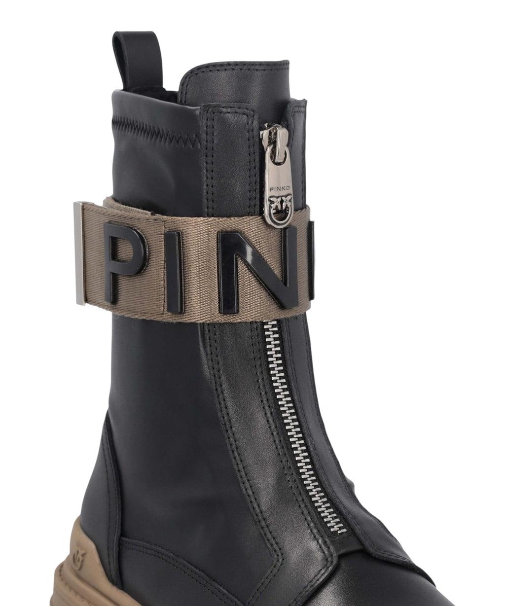 Stivali Platform PINKO con Logo Lettering