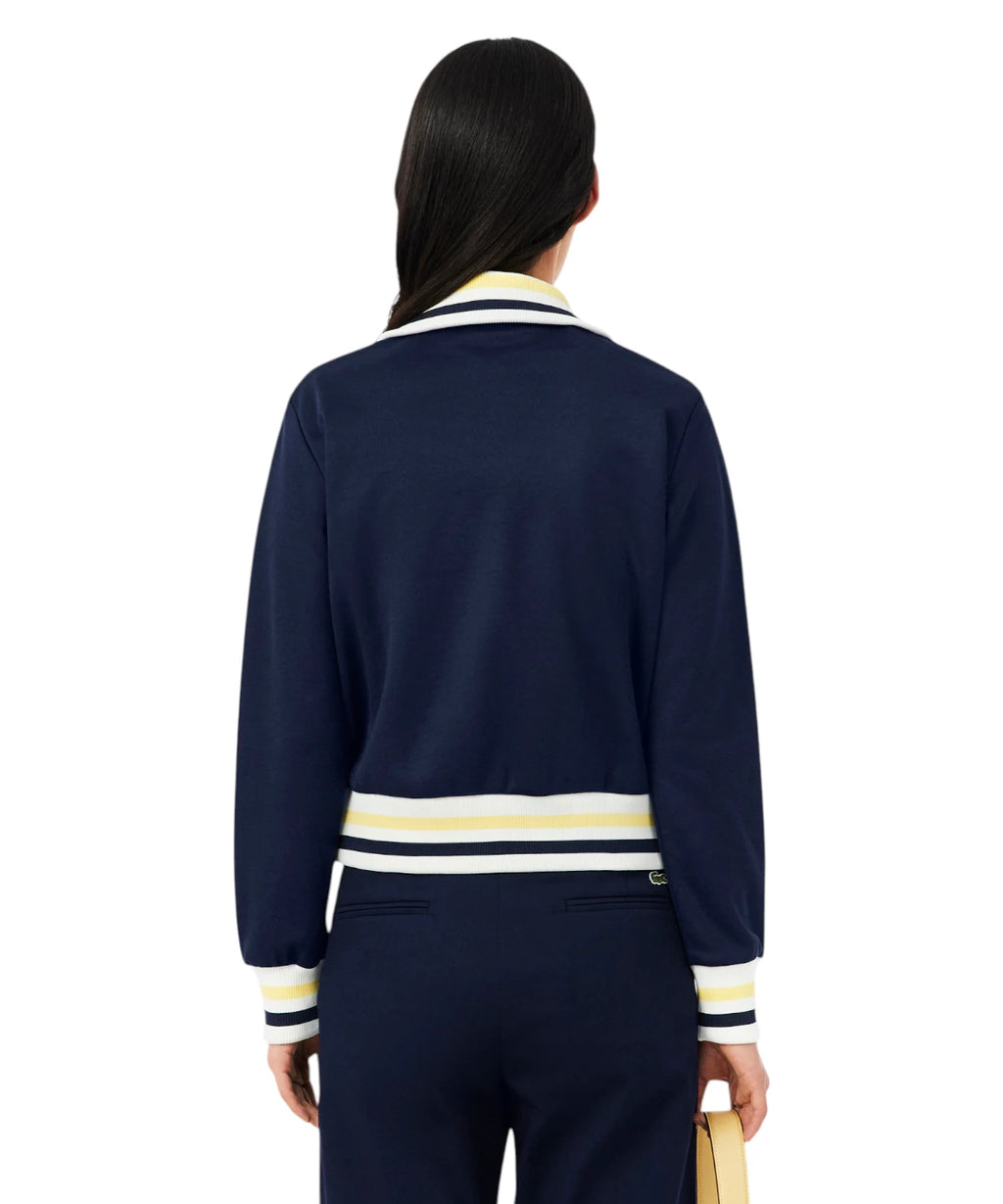 Sudadera Lacoste Mujer con Cremallera en Algodón Orgánico Piqué