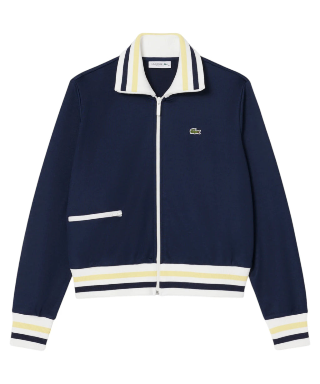 Sudadera Lacoste Mujer con Cremallera en Algodón Orgánico Piqué