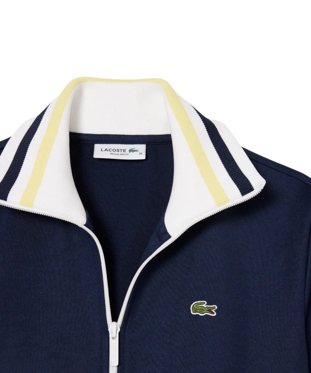 Sudadera Lacoste Mujer con Cremallera en Algodón Orgánico Piqué