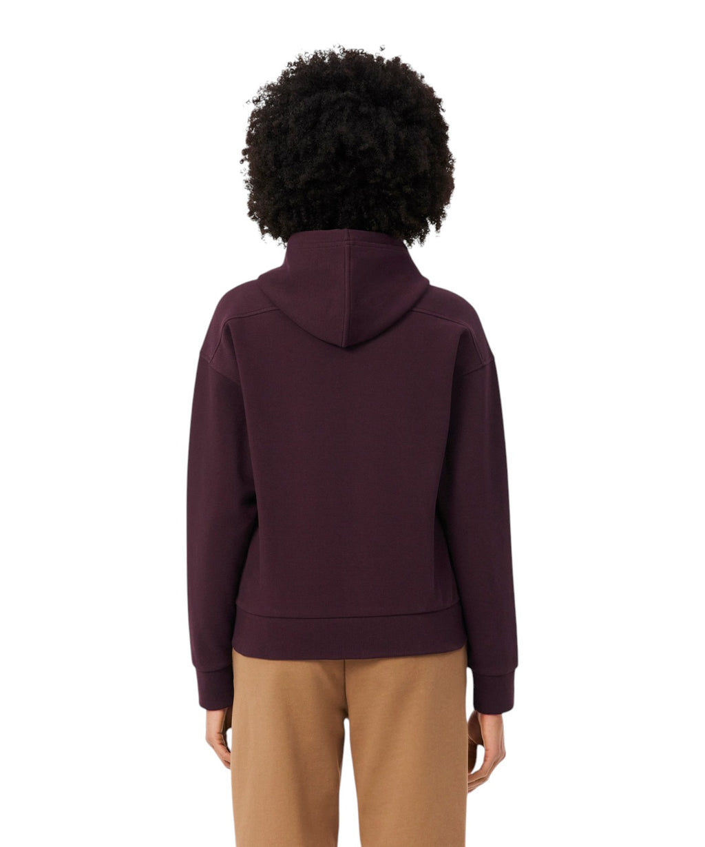 Felpa Lacoste con Zip e Cappuccio in Piqué Double Face