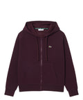 Felpa Lacoste con Zip e Cappuccio in Piqué Double Face