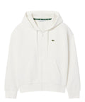 Felpa Lacoste con Zip e Cappuccio in Piqué Double Face