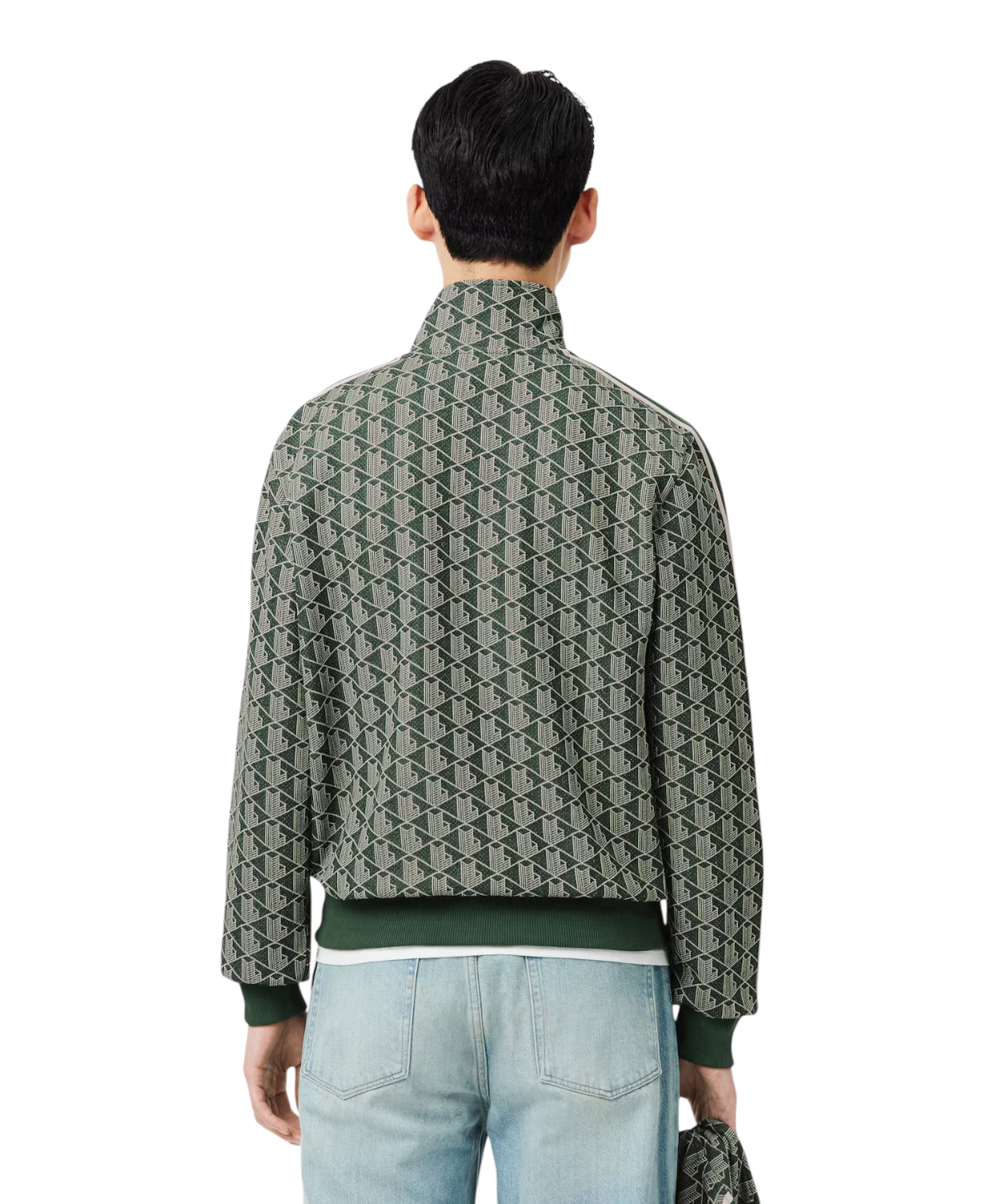 Felpa Lacoste Paris con Zip in Jacquard