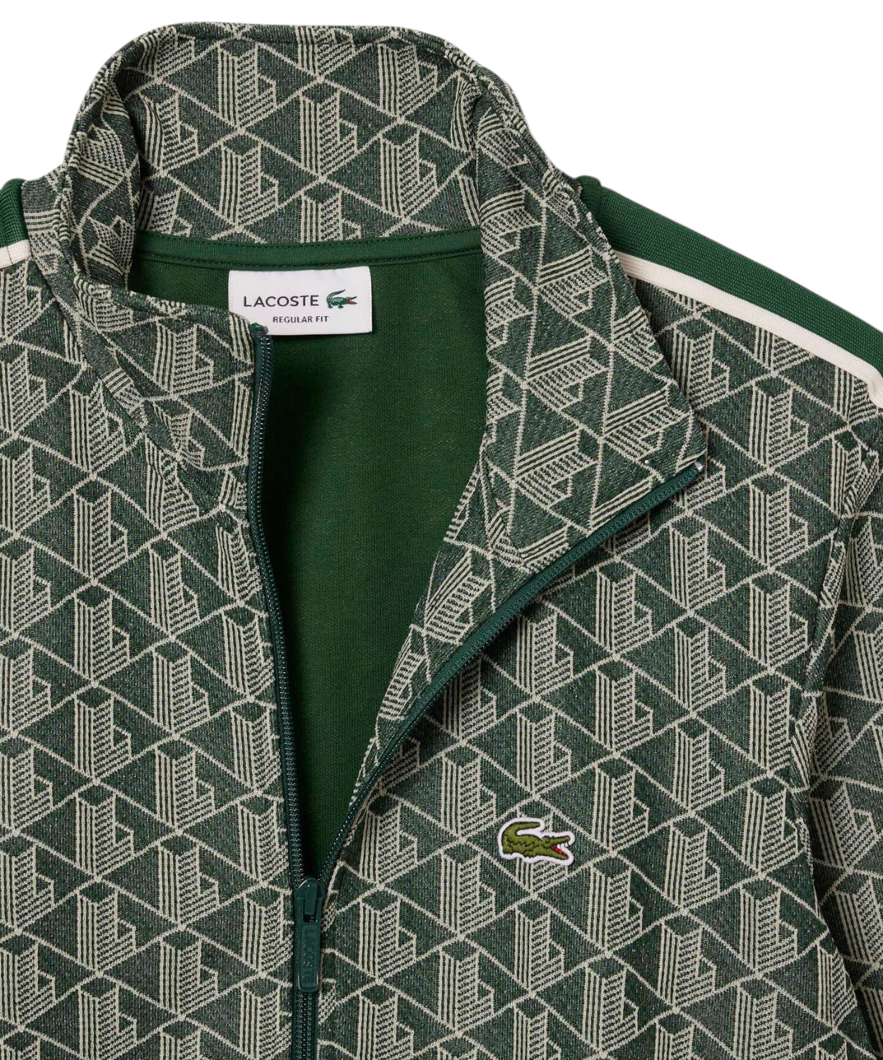 Felpa Lacoste Paris con Zip in Jacquard
