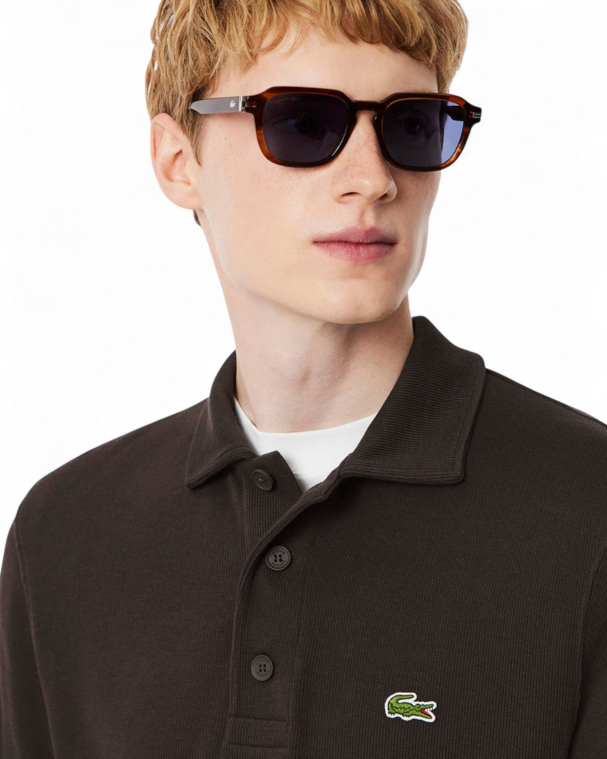 Felpa con Collo a Polo in Cotone-LACOSTE-Felpe-Vittorio Citro Boutique