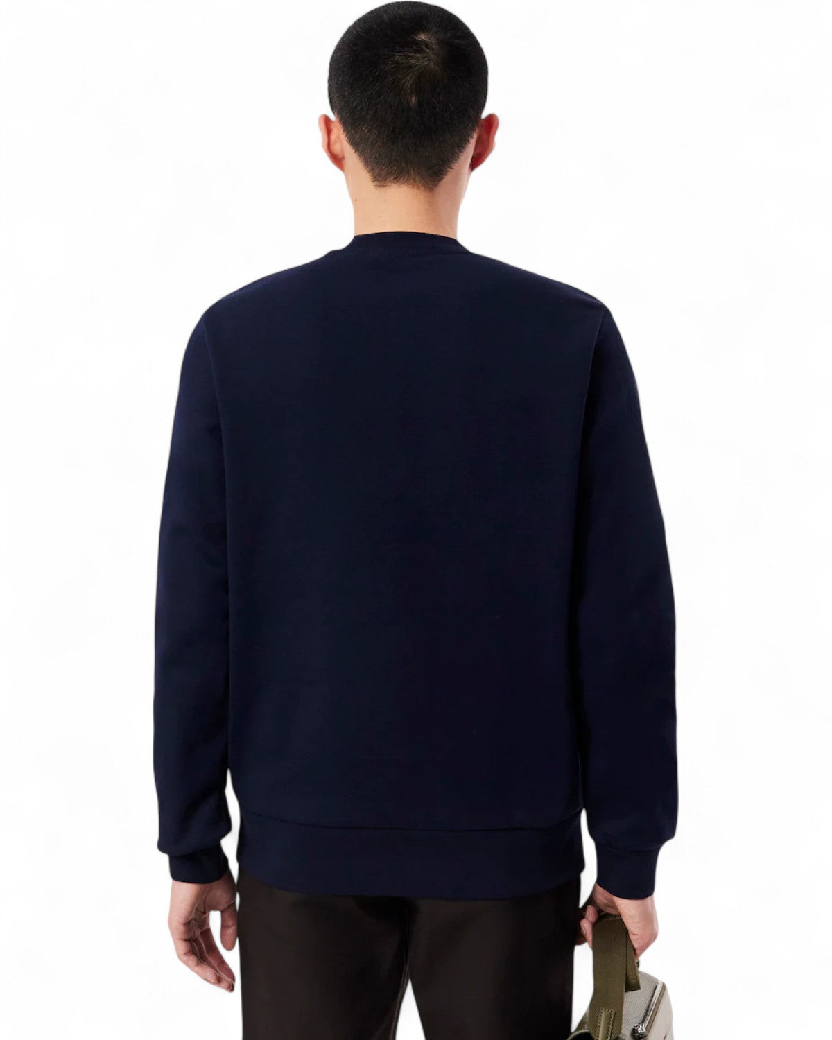 Felpa Girocollo in Pile con Logo Ricamato-LACOSTE-Felpe-Vittorio Citro Boutique