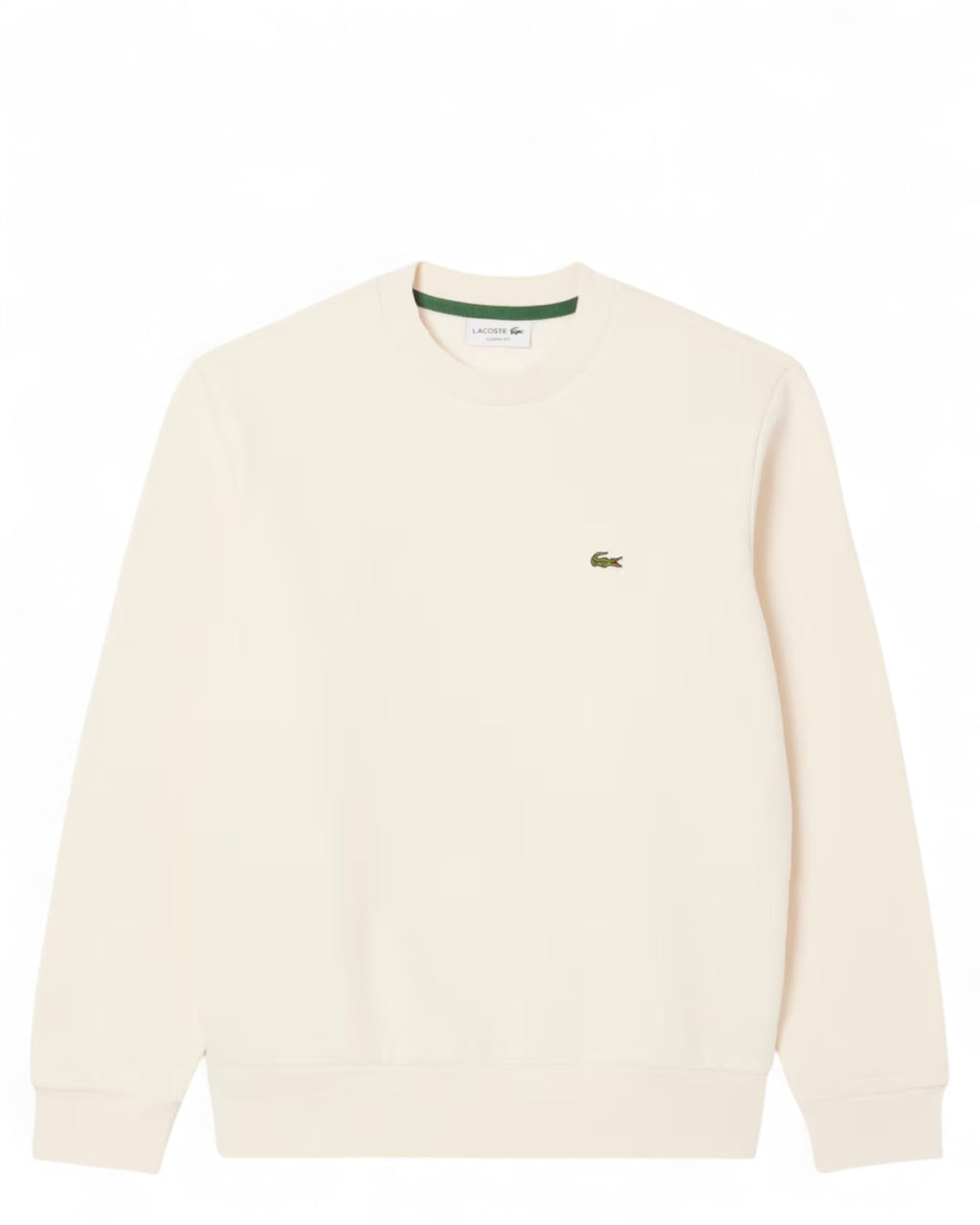 Felpa Girocollo in Pile con Logo Ricamato-LACOSTE-Felpe-Vittorio Citro Boutique
