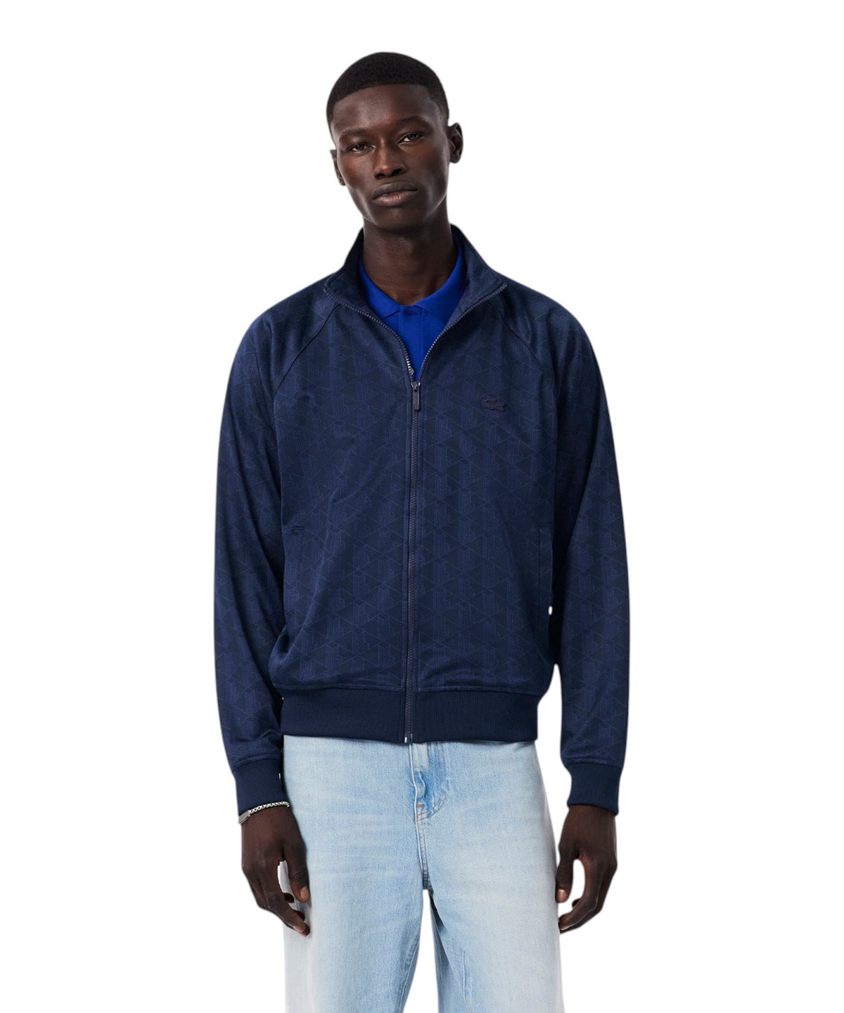 Lacoste Men's Monogram Jacquard Zip Jacket