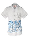 Camicia "Sifnos The Riviera" in Lino con Stampa Palme-Mc2 Saint Barth-Camicie-Vittorio Citro Boutique