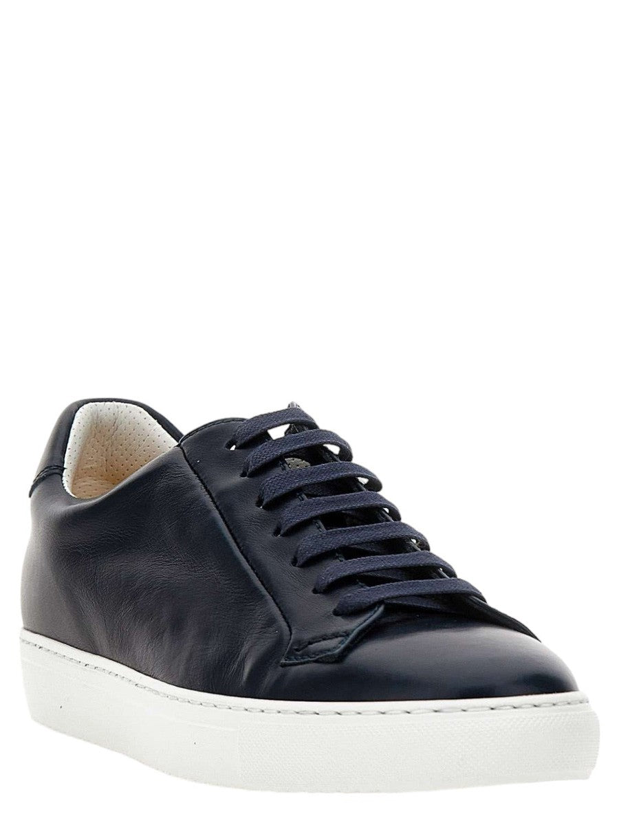 Sneakers in Pelle Blu Notte-Doucal'S-Sneakers-Vittorio Citro Boutique