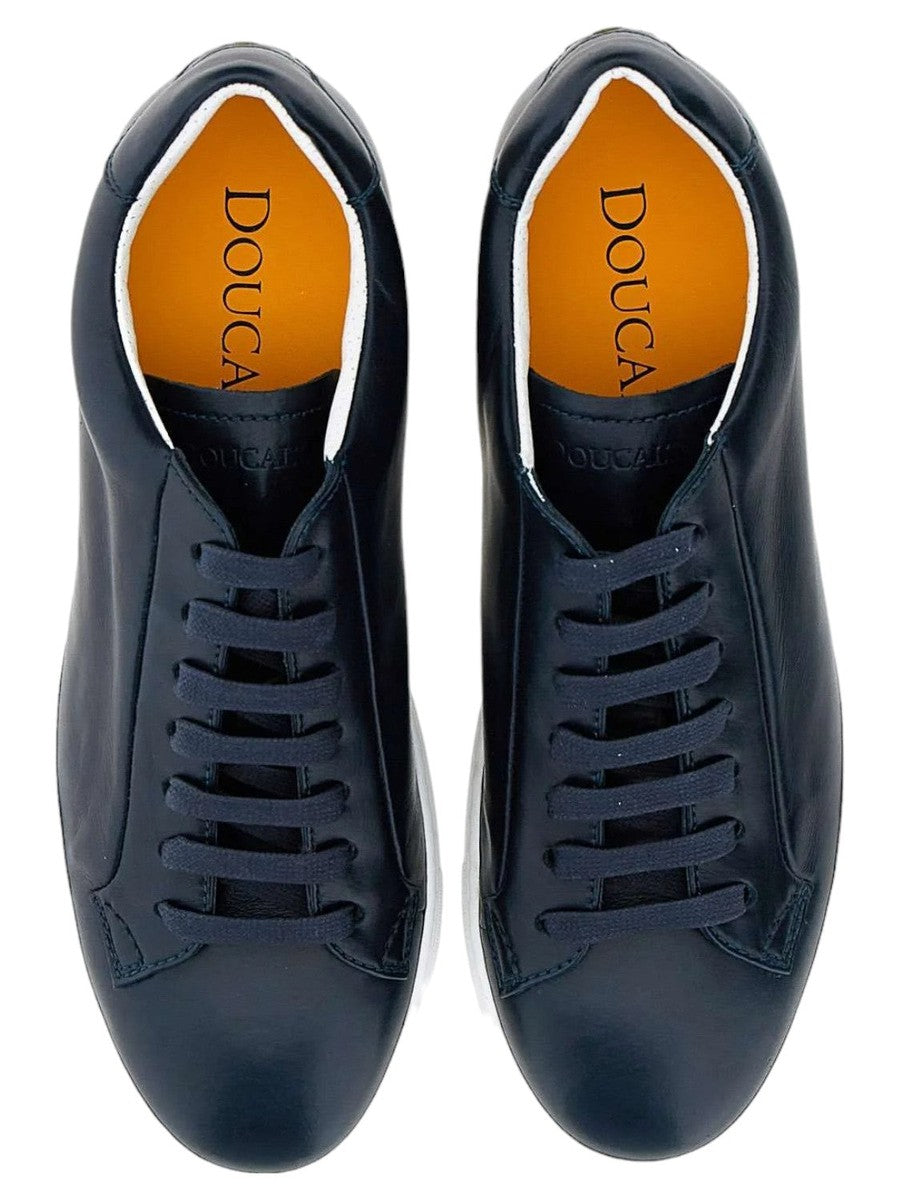 Sneakers in Pelle Blu Notte-Doucal'S-Sneakers-Vittorio Citro Boutique