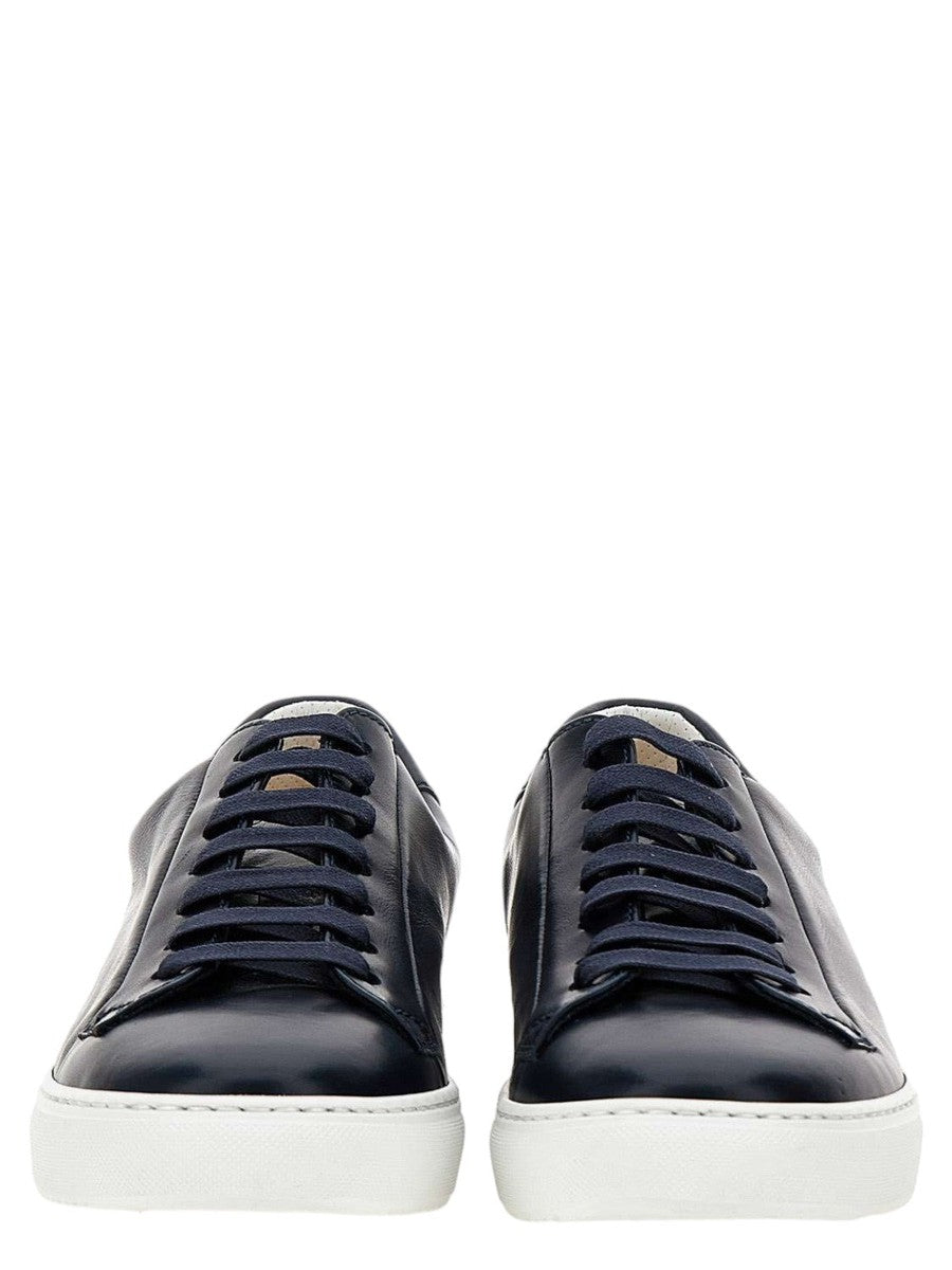 Sneakers in Pelle Blu Notte-Doucal'S-Sneakers-Vittorio Citro Boutique