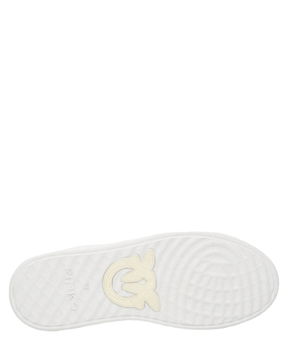 Sneakers Mandy 01 in Pelle con Logo Laterale Ricamato-Pinko-Sneakers-Vittorio Citro Boutique
