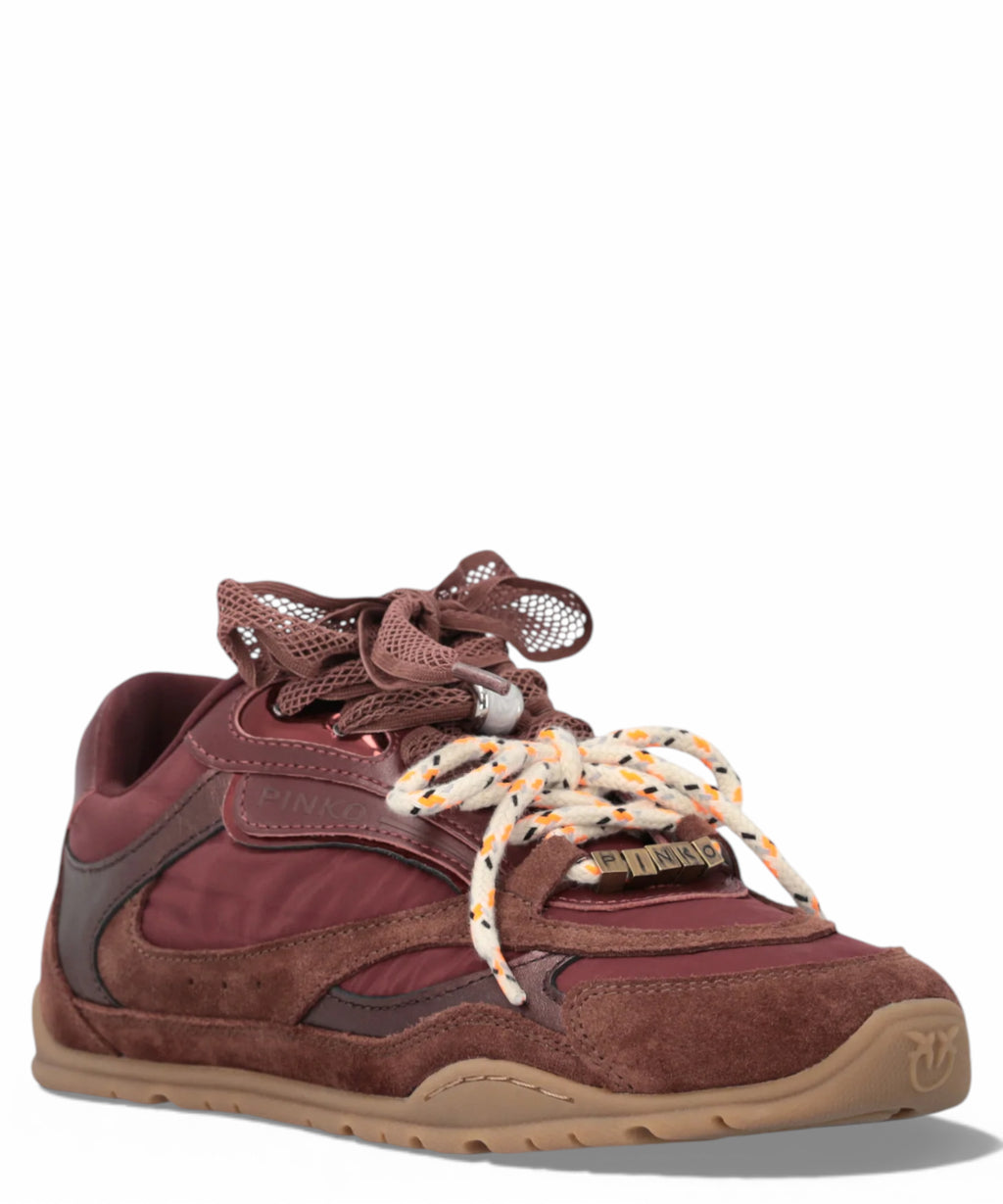 Pinko sneakers YULIA 01 con doppi lacci e applicazioni