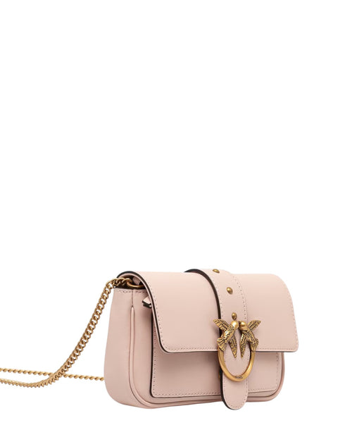 Borsa Mini Love One Pocket Pinko in pelle compatta