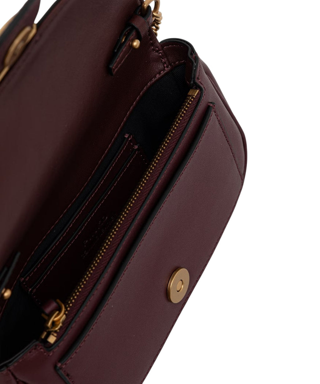 Borsa Mini Love One Pocket in pelle compatta Pinko