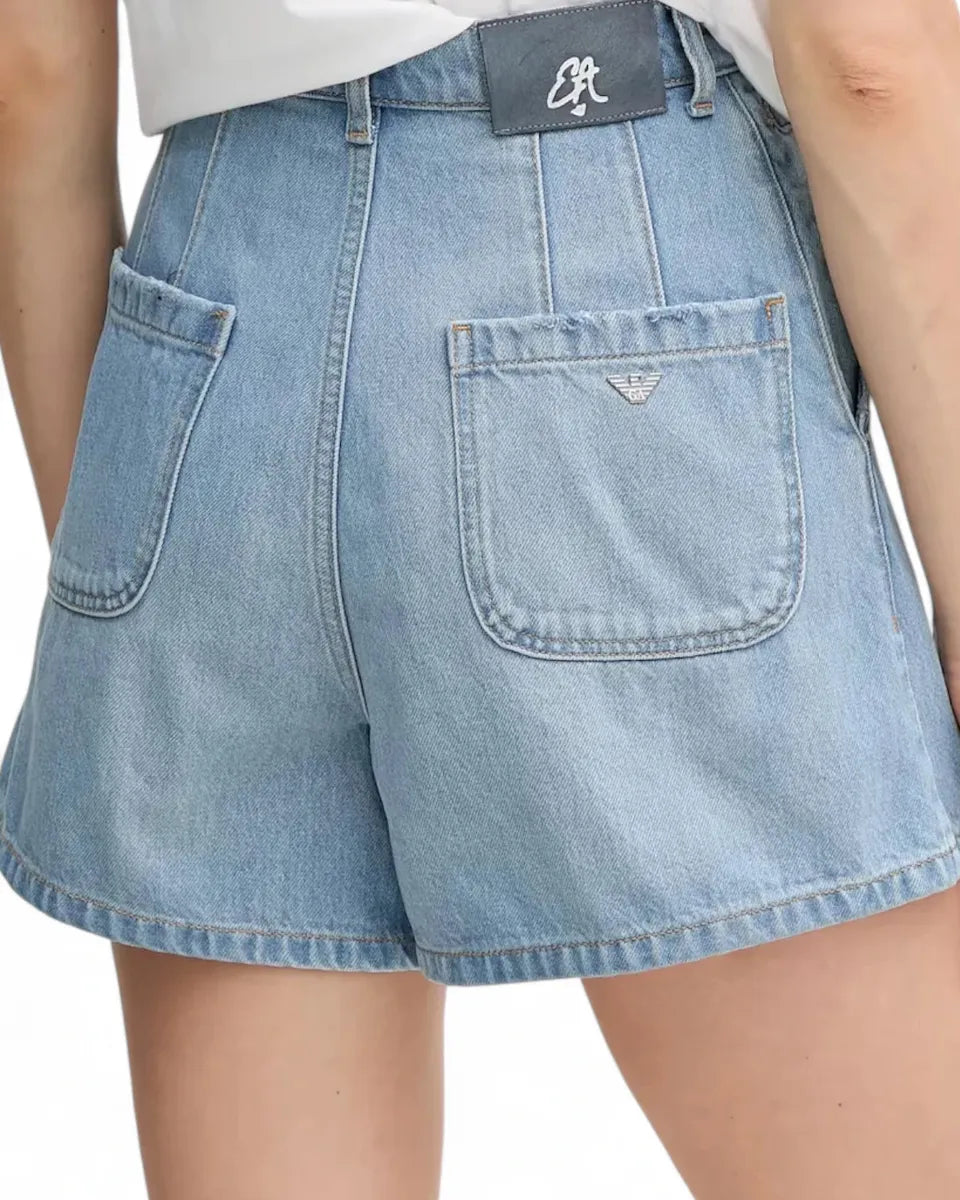 Shorts Donna Vita Alta in Denim Used – Regular Fit Estivo Casual