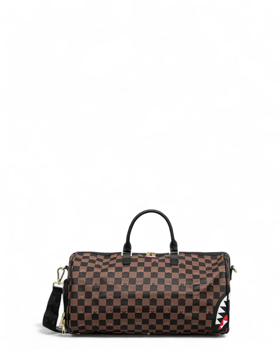 Borsone Peeking Character Check in PVC con Tracolla-Sprayground-BORSONI-Vittorio Citro Boutique