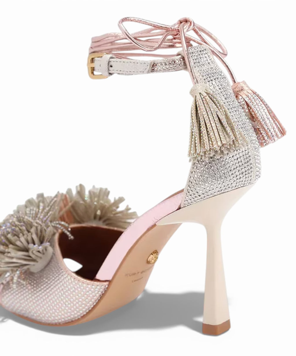 Kurt Geiger Sandalias de Tacón de Aguja con Pom Pom