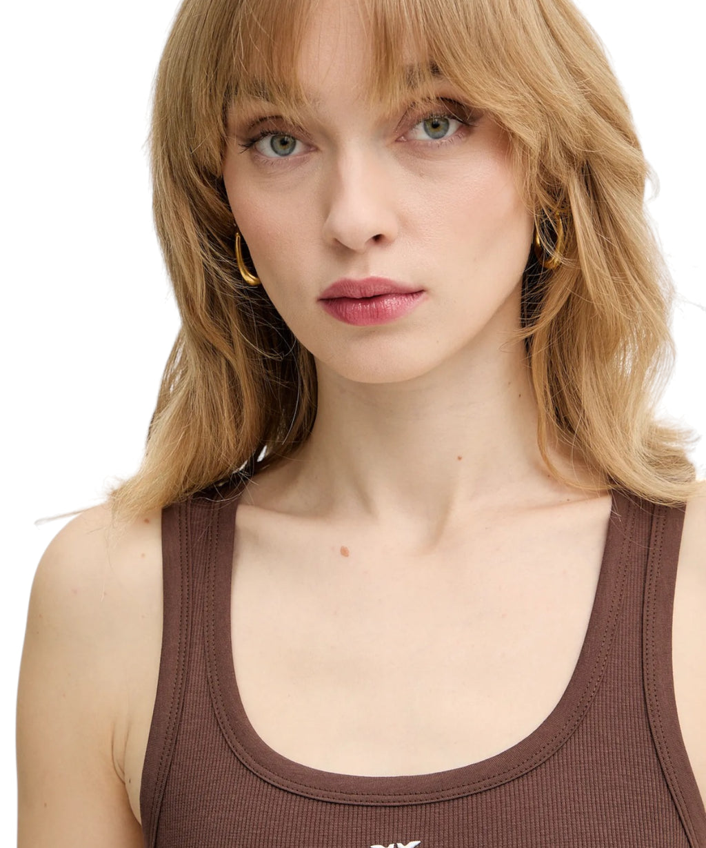 Stretch Cotton Calculator Tank Top
